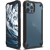 Ringke Fusion-X2 Case Compatible with iPhone 12 Pro, Compatible with iPhone 12, Frost Back Shockproof Upgraded Side Grip Flex