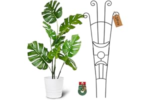 Xeeol 32.6in Plant Trellis for Climbing Plants Indoor, Expandable Large Metal Trellis for Potted Plants, Heavy-Duty Tall Poth