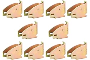 NATGAI 10 Pack E-Track Wood Beam Socket Fittings, Shelf Brackets for 2x4 & 2x6 Lumber, E Track Accessories for Cargo Control, Removable ETrack Load Lock Bars for Securing Loads in Enclosed Trailers