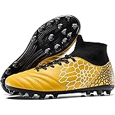 DGJG Boys Girls Soccer Cleats Youth Training Football Cleats High-top Soccer Shoes for Little/Big Kid
