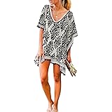 ROSKIKI Women’s Tassel Print Swimsuit Beach Dress Bikini Cover Ups for Swimwear