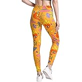 Halloween Leggings for Women 2024 Pumpkin Ghost Skull Printed High Waist Womens Leggings Stretchy Yoga Pants