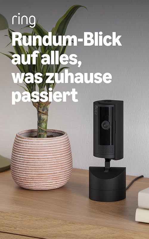 Bewegliche Ring-Innenkamera (Pan-Tilt Indoor Camera) von Amazon | Plug-in-Sicherheitskamera für Haustierbesitzer | 360° schwenkbar, 169° neigbar | 30 Tage Ring Protect