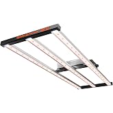 Spider Farmer SE4500 LED Grow Light 320W for 2x4 Grow Tents, App‑Controlled | Dimmable Full‑Spectrum Bar‑Style Grow Lamp, Osram Hyper‑Red, Sunrise‑Sunset Mode, for Seedling, Veg, Flowering Indoor Plants
