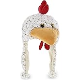 DolliBu Plush Hat – Soft Fleece Beanie with Ear Flaps, Warm Winter Hat for Kids, Teens & Adults – Funny Costume, One Size
