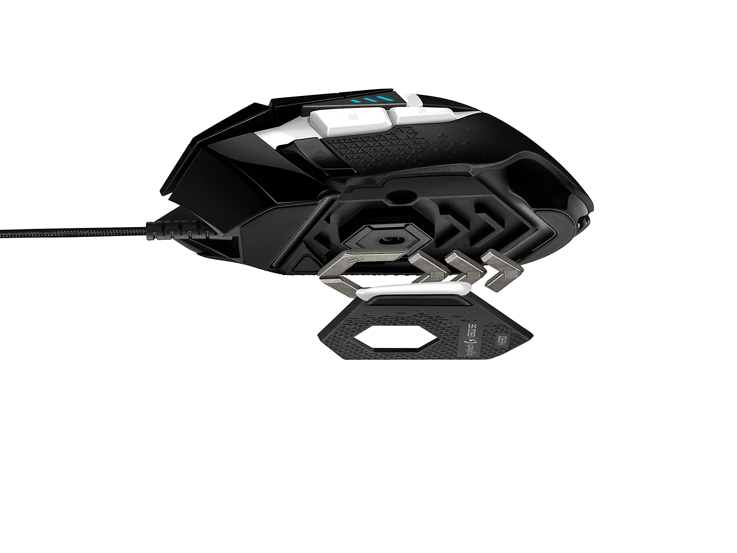 Logitech G502 Hero Special Edition High-Performance Wired Gaming Mouse, 25K Hero Sensor, 25600 DPI, RGB, Adjustable Weight, 11 Programmable Buttons, PC/Mac - Black and White