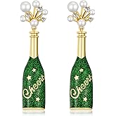 TOVABA Happy New Year Earrings Holiday Dangle Earrings New Year’s Eve Outfit for Women Festive Party Gifts