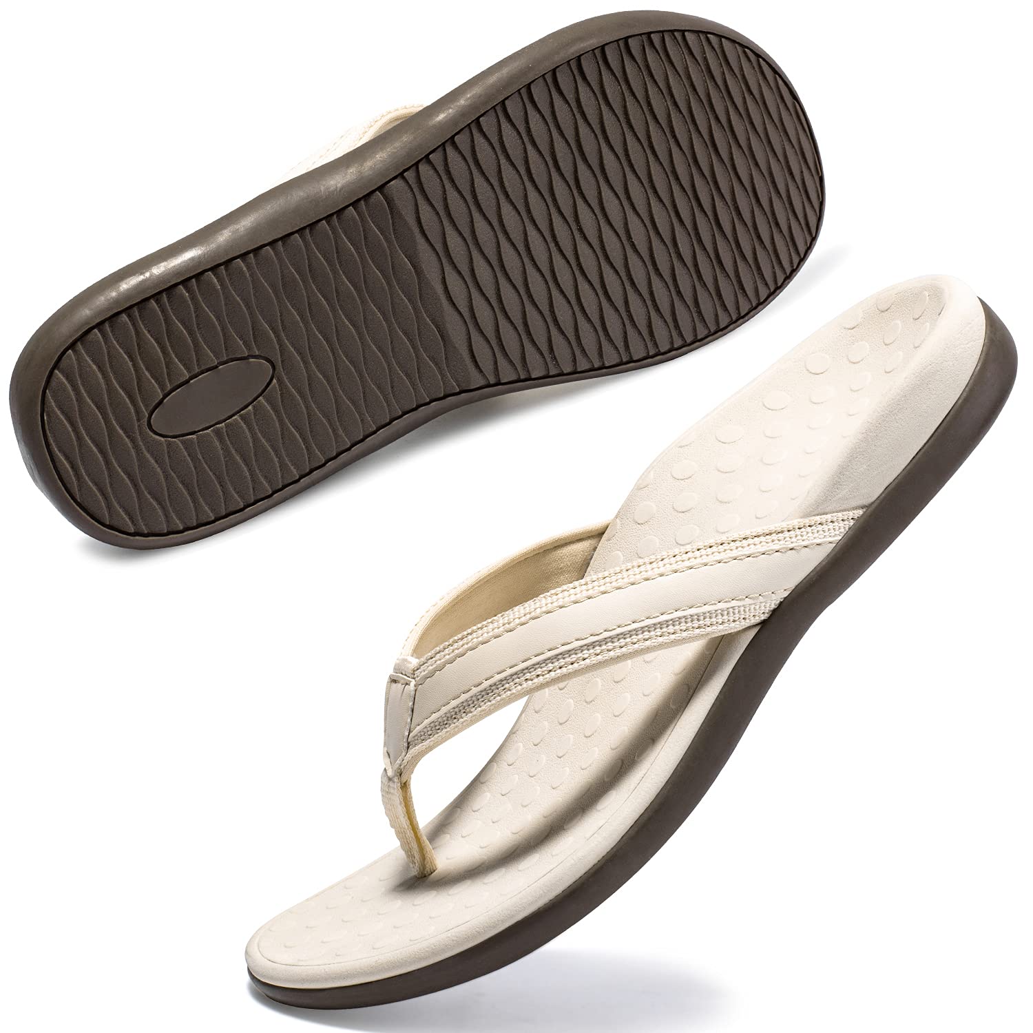 Sandalia para pies para fascitis plantar con soporte para el arco: las mejores chanclas ortopédicas para pies planos, dolor en el talón, para mujeres