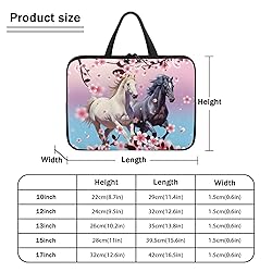 Uasibuni Horses Pattern Laptop Tote Bag for
