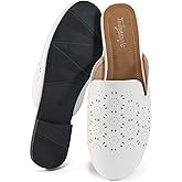 Mules for Women Flats Comfortable Round Toe Womens Mules Shoes Breathable Slip On Backless Slide Loafers for Women