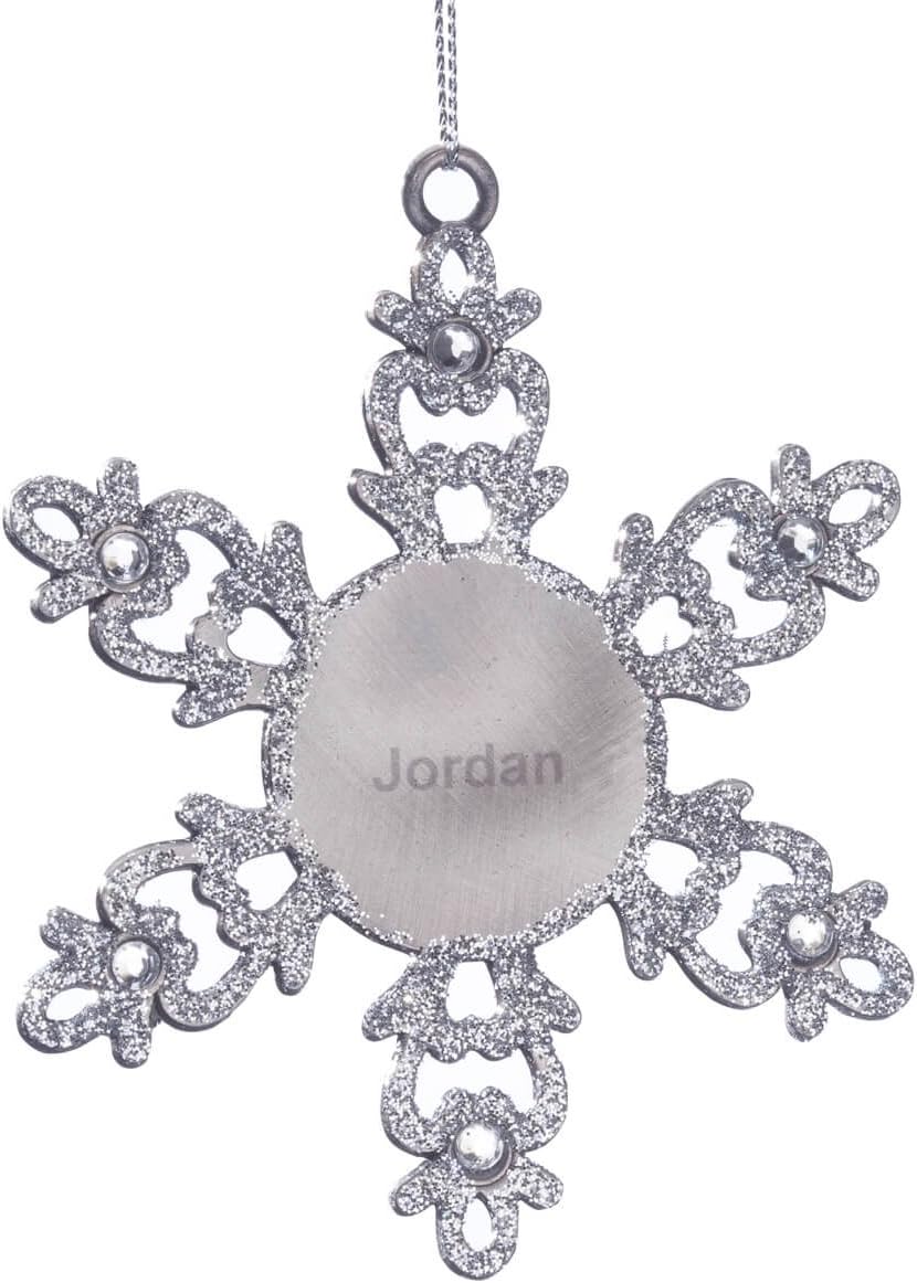 Ornaments - HOLIDAY PEAK Personalized Birthstone Snowflake Pewter Ornament, April
