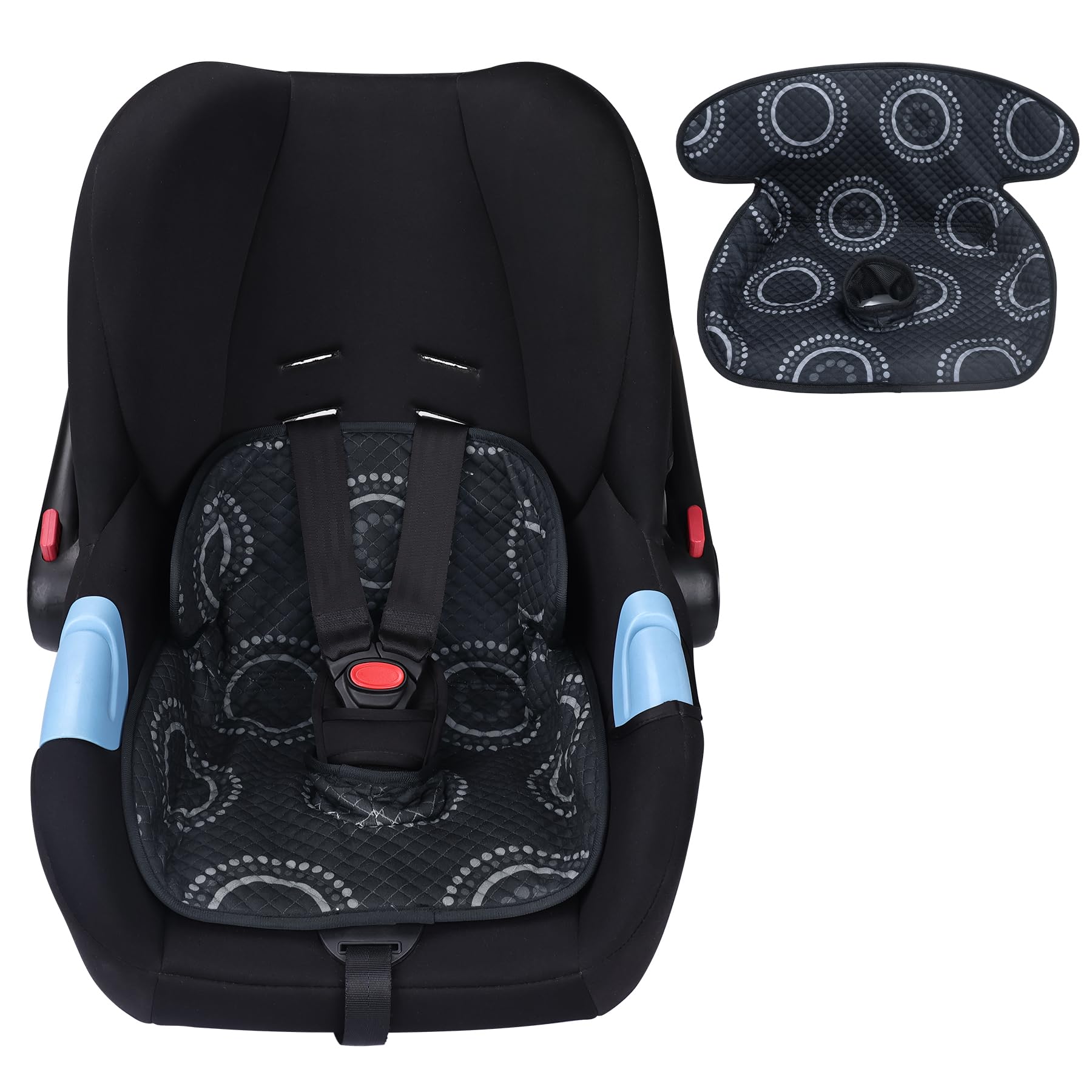 Photo 1 of LITTOBEBE Piddle Pad, Car Seat Potty Training Protector, Baby Waterproof Car Seat Cover with Anti-Slip Backing, Machine Washable Liner for Toddler Carseat, Stroller (Black)