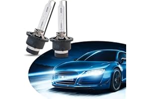 yvshy 2 PCS HID Car Daytime Running Lights, D2S 12V 6000K Super Bright Vehicle Xenon Bulb Replacement, Universal IP67 Waterpr