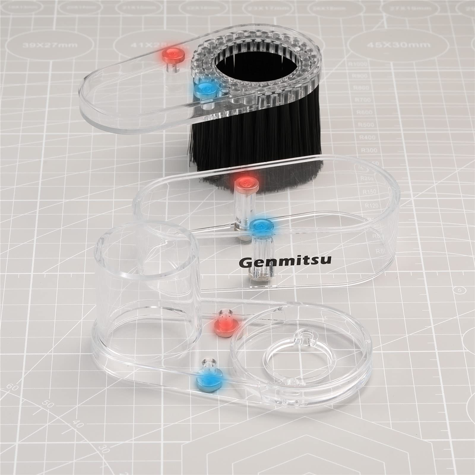 Genmitsu CNC Dust Shoe ABS Cover Cleaner for 3018 Series CNC Router/CNC Machines with a 42mm Diameter Motor, Hose Adapter Outer Diameter 38mm (1.5″), Transparent