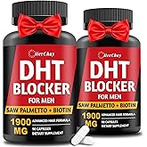 DHT Blocker for Men | Extra Strength Saw Palmetto & Biotin Hair Growth Supplement - Hair Growth Vitamins - Hair Regrowth - Natural Hair Loss Supplements for Men - Proprietary Herbal Blends,2 Pack