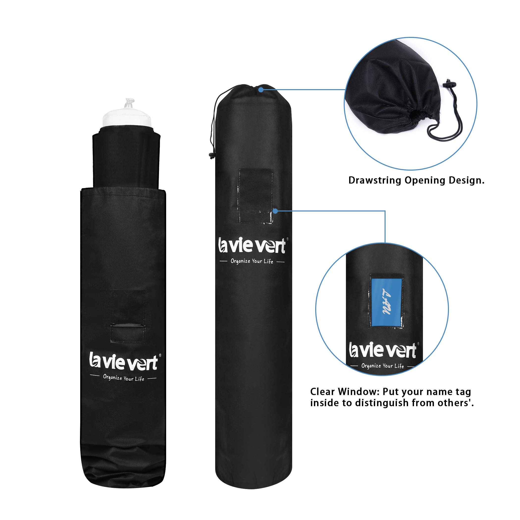 Lavievert Jigsaw Puzzle Roll Mat Puzzle Storage Saver Black Felt Mat, Long Box Package, No Folded Creases, Jigroll Up to 1,500 Pieces - Comes with A Drawstring Opening Design Bag