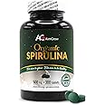 AimGrow Organic Spirulina Tablets, Nutrient-Rich Spirulina for Eye and Skin Health, Canada Organic, Non-GMO and Gluten-Free, 