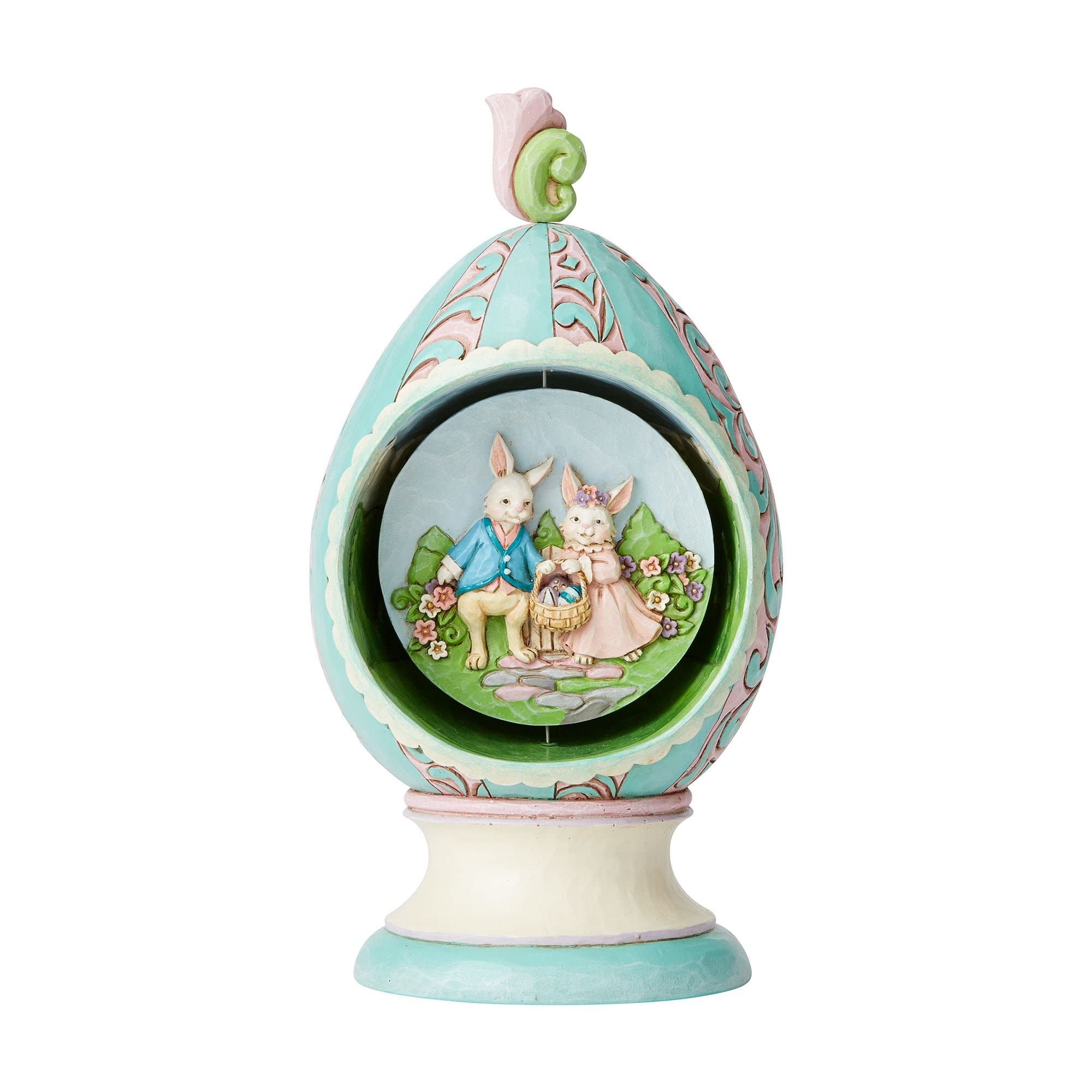 Heartwood Creek By Jim Shore Revolving Egg Bunnies Figurine