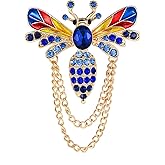 Chain Brooch for Men Zircon Rhinestone Brooch for Suit Christmas Birthday Holiday for Boyfriend Husband Father