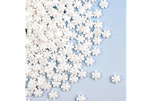 SUGGOZO White Snowflake Sprinkles, Edible Snowflake Candy, Christmas Sprinkles for Cake Decorating, Christmas Cupcake & Cookie Toppers, Winter Holiday Party Candy Supplies, 180g/6.35oz
