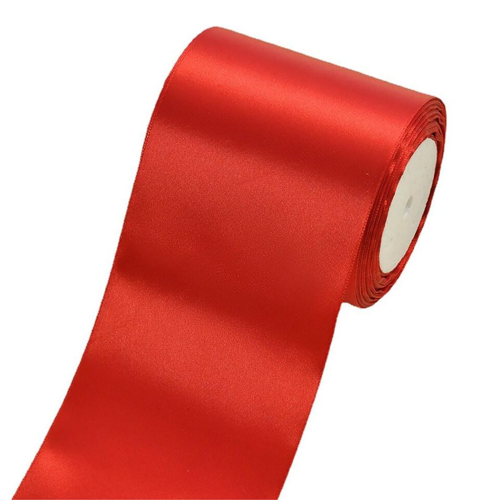 ZOOYOO 4 Inch x 24 Yards Red Thick Ribbon, Wide