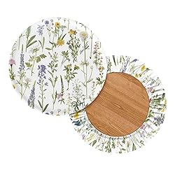 LJMKZJN Watercolor Floral Print Bar Stool Covers