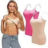 Ibeauti Womens Camisoles Tops with Built in Padded Bra Basic Breathable Tank Top