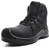 OUXX Men's Composite Toe Work Boots, ASTM F2413 Safety Shoes, Metal Free, Slip-Resistant Boot(OX4603)