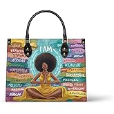 Afroyla African Black Women's Leather Bag, Premium Top-Grain Leather, Valentine's Day Gifts for Her, Wife, or Mother