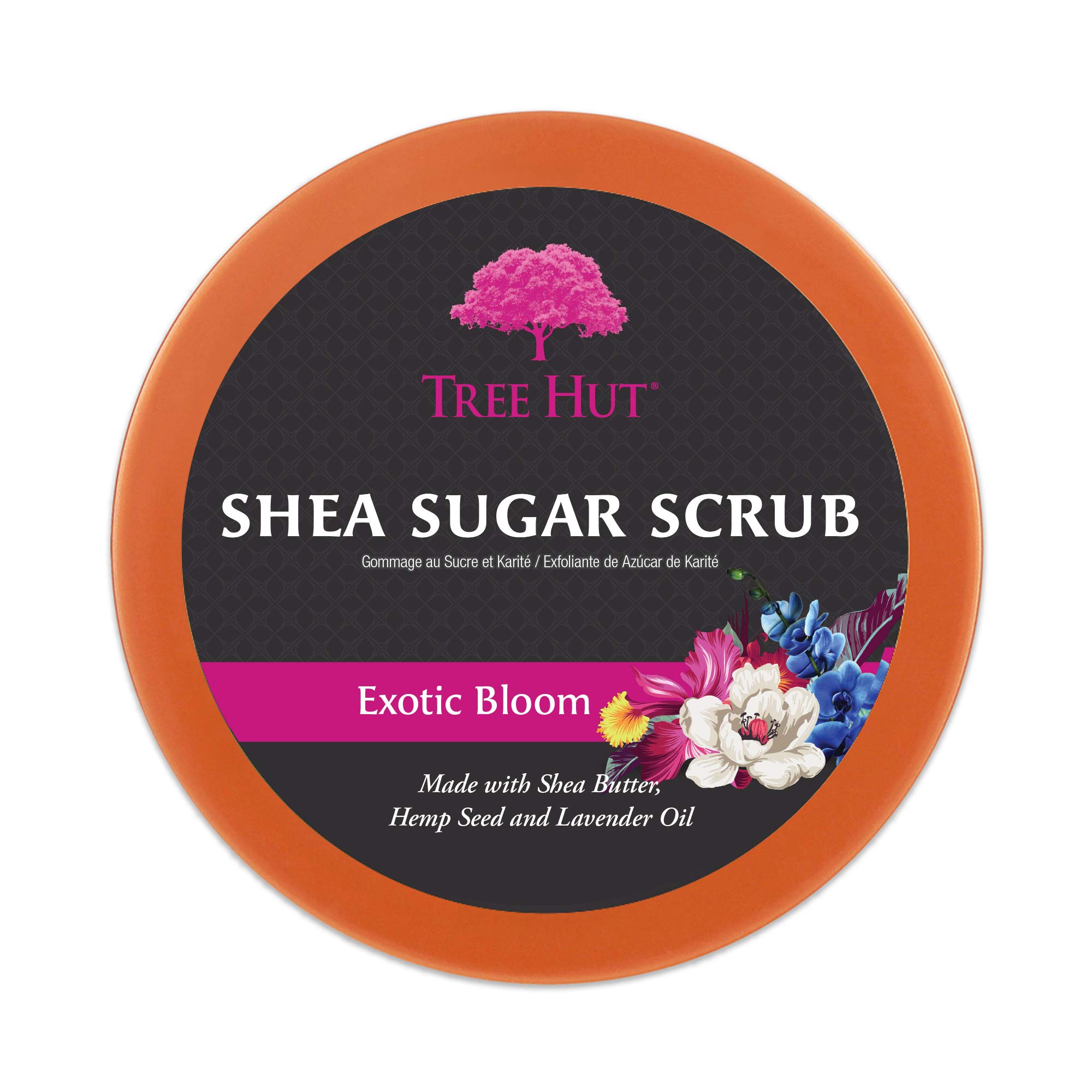 Tree Hut Exotic Bloom Shea Sugar Scrub | Exfoliating Body Scrub Removes Dead, Dry Skin for a Soft & Hydrated Feel | Nourishing Essential Body Care | 18 fl oz. - Image 2