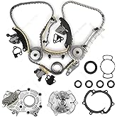 Htostar Racing Engine Timing Chain Kit Compatible with Buick Cadillac Chevrolet GMC Pontiac Saab Saturn Suzuki Acadia Traverse Enclave Caprice Equinox 2.8 3.0 3.6 2007-2022 w/Oil Water Pump w/o VVT