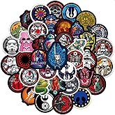 50 Pcs Star Wars Sticker Pack,Unique Cool Stickers Notebook Guitar Skateboard Travel Stickers Waterproof