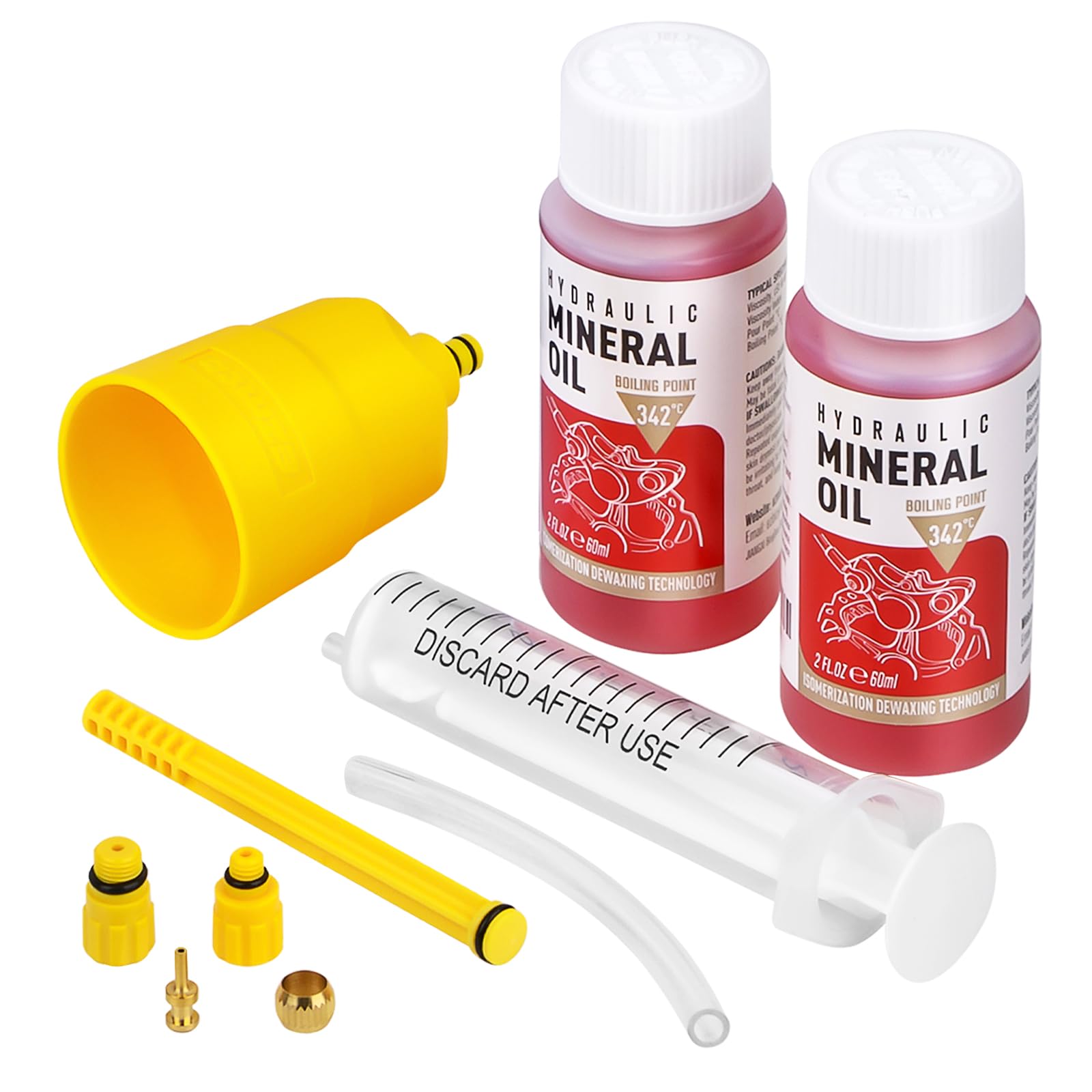 Yiezio Brake Bleed Kit for SHIMANO Hydraulic Brakes, Brake Fluid Change Hydraulic Kits, Including High Performance Brake Fluid Mineral Oil 120ml