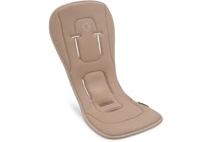 Bugaboo Dual Comfort Seat Liner Fully Reversible to Regulate Body Temperature, Compatible with All Bugaboo Strollers (Desert Taupe)