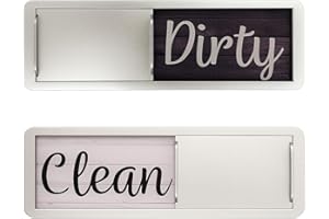 SMRTCOL Dishwasher Magnet Clean Dirty Sign Magnetic & Optional Sticker Adhesive Universal Kitchen Helper Housewarming Gift for Home, Family (Wood Grain Style)