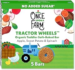 Once Upon a Farm Organic Tractor Wheels Toddler Bar, Apple, Sweet Potato & Spinach