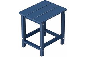 MXIMU Outside Adirondack Square Side Table, Weather Resistant Patio Table, Outdoor End Tables for Backyard, Pool, Indoor Companion, Front Porch