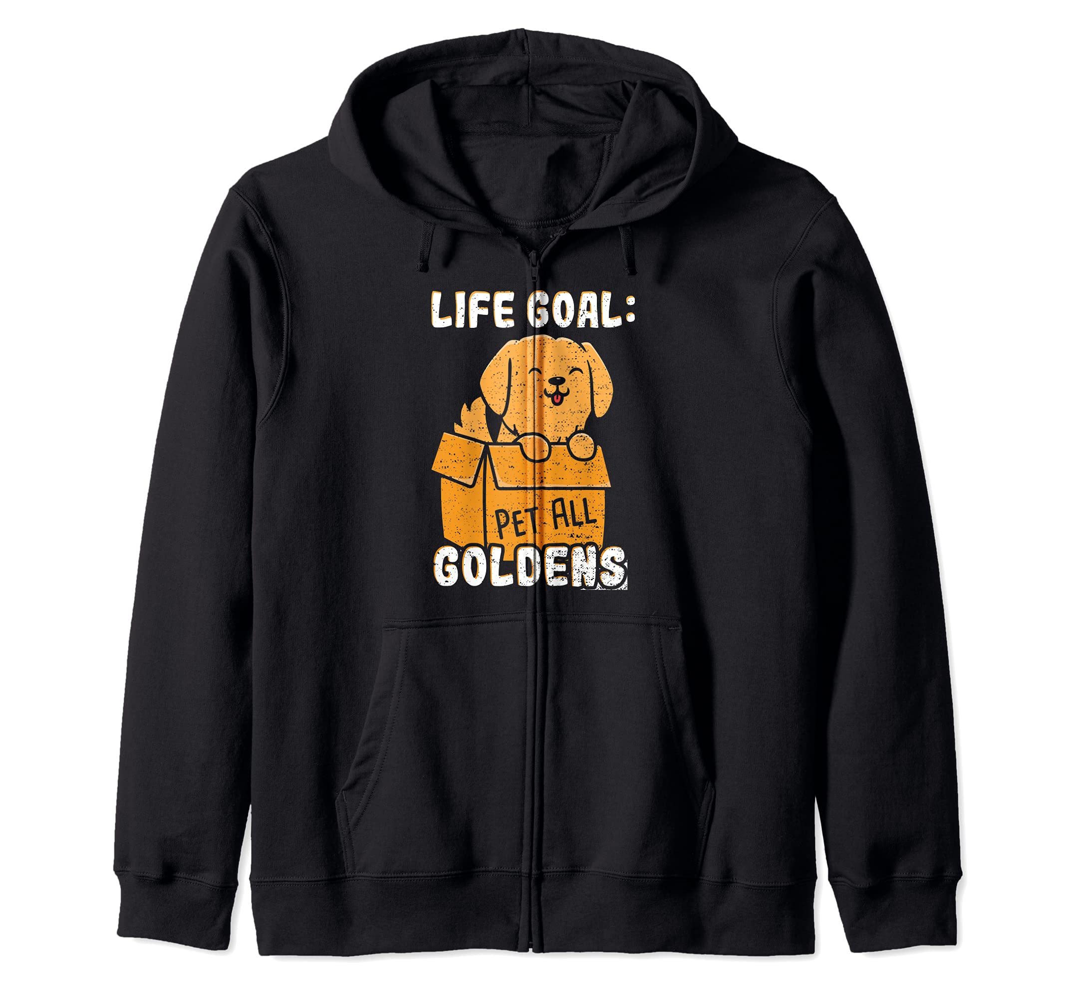 Golden Retriever: Pet All Goldens - Dogs Sayings Zip Hoodie