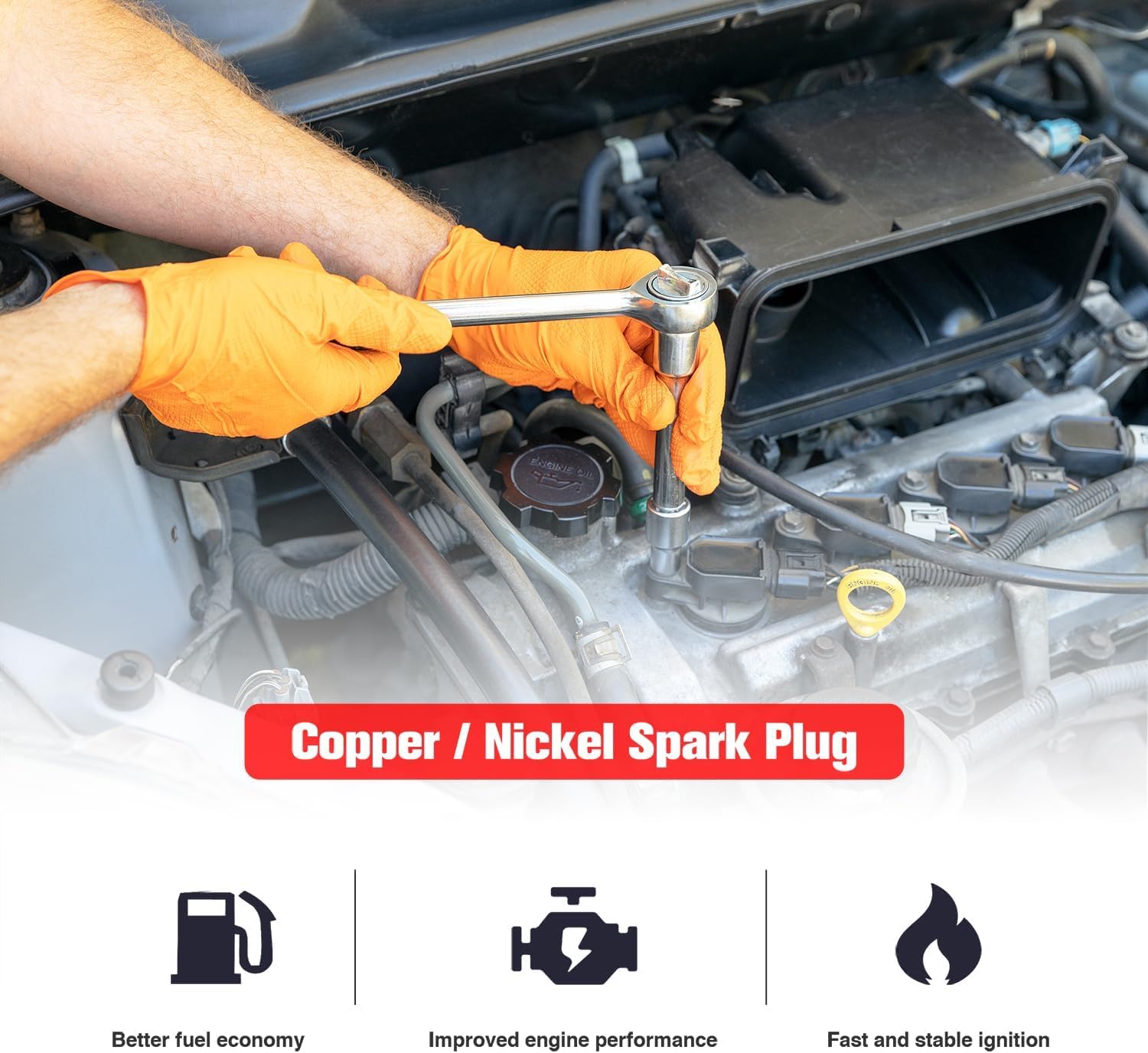 TORCH Candele Di Accensione A U F5RTCU (2 Pezzi) - Sostituiscono BPR5ES, W16EPR-U, RN11YC, WR9DC+, Per Toyota E Altre - 4