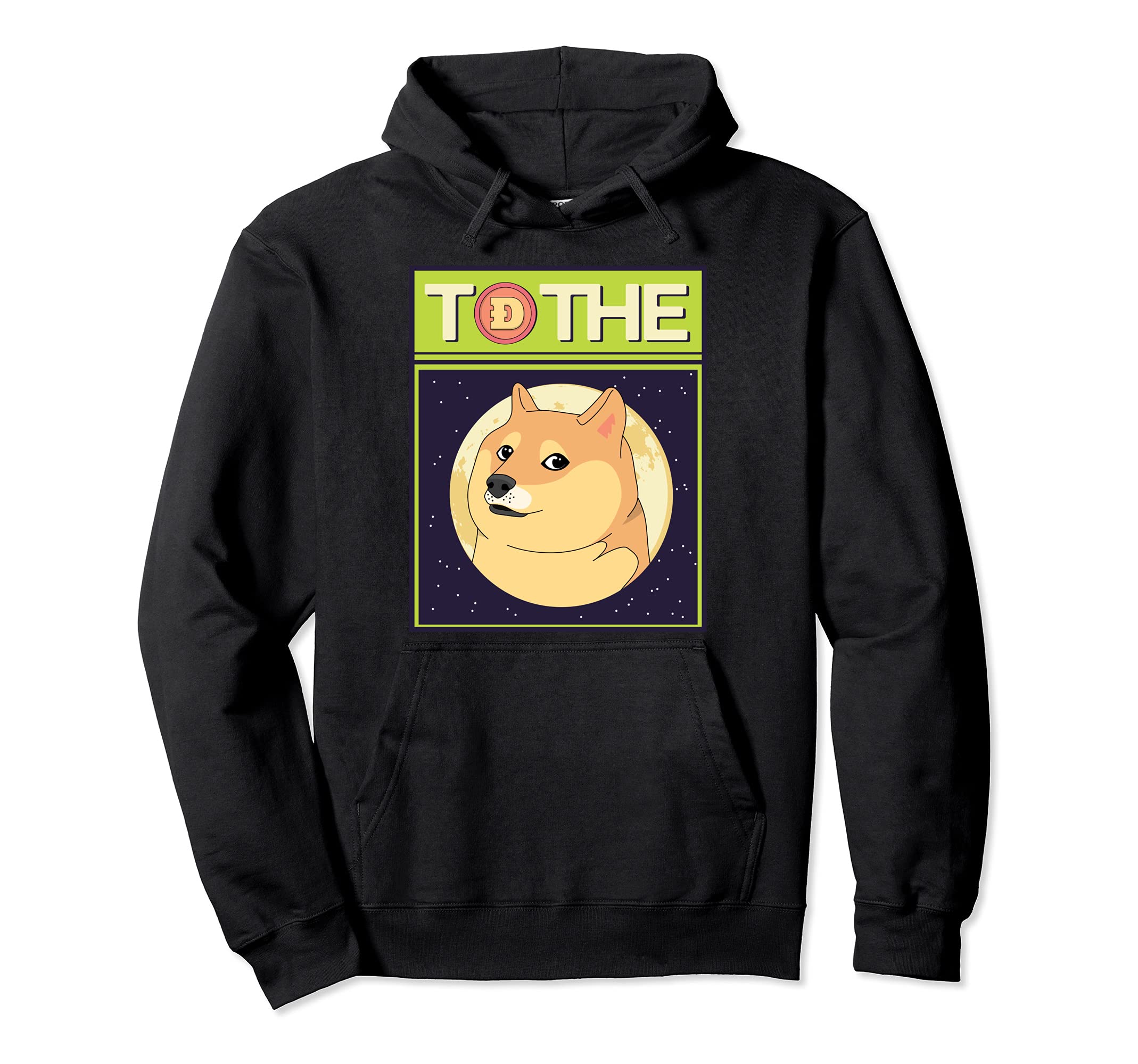 Doge Crypto To Moon Hodling Coin Digital Currency Blockchain Pullover Hoodie