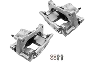 Funire Front Disc Brake Caliper with Bracket Compatible with Select Jeep, Dodge, Chrysler, Volkswagen and Ram Models - Wrangler, Liberty, Town & Country, Grand Caravan, Routan, Nitro, C/V Set of 2