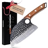 Matsato Butcher Knife Japanese Crafted Steel Kitchen Cleaver Chef Knife Couteau Cuisine Big Chopping Meat Cleaver Knives 5.8
