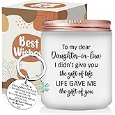 Risnoae Daughter in Law Gifts - Valentines Day Mothers Day Birthday Christmas Candle Gift for Daughter in Law, Future Son’s Girlfriend