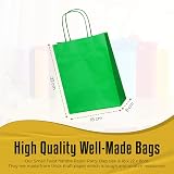 Thepaperbagstore 10 Green Small Paper Party Bags With Handles 18x22x8cm view 5