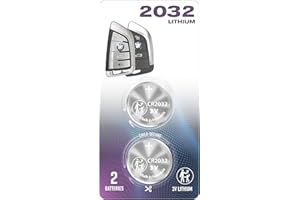 REMOTEOVERSTOCK (2 Pack) CR2032 2032 Remote Key Fob OEM Replacement Battery fits Key case Shell Cover Remote Entry fob (2014-2023) for BMW 1 2 5 7 Series X1 X2 X3 X4 X5 X6 M5 M6 Smart Key Prox