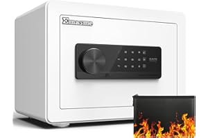 Small Safe, Home Safe Security Box for Money Cash Documents with Fireproof &Waterproof Bag Small Safes for Home Office Dorm w