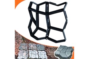 Avalution Reusable Concrete Mold 17"x17"x1.6" Walker Maker Courtyard Stepping Stone Molds Lawn Garden DIY Paving Mold(Irregular)