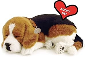 PERFECT PETS INTERNATIONAL Perfect Petzzz - Original Petzzz Beagle, Realistic Lifelike Stuffed Interactive Pet Toy, Companion Pet Dog with 100% Handcrafted Synthetic Fur