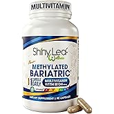 Shiny Leaf Methylated Bariatric Multivitamin with Iron 45mg – Once Daily Capsule, Made in USA, ASMBS Compliant Bariatric Vitamins for Gastric Bypass & Gastric Sleeve, for Men & Women – (90 Count)