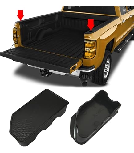 Yonput Pack-2 Stake Pocket Covers, Rear Trunk Hole Plug, Modified Stake Holes Cap For 2014 2018 Gmc Sierra And Chevrolet Silverado Black
